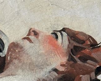 This is an antique Original Oil on Canvas " The Bolshevism Bear" destroying civilization and progress by Orson Lowell.  To our know this is an original hand painted Original Illustration of the article at the end of these photos