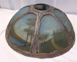 Antique Globe for Floor Lamp Art Nouveau Style