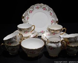 Elegant Bone China Tea Set Made in England Roslyn China