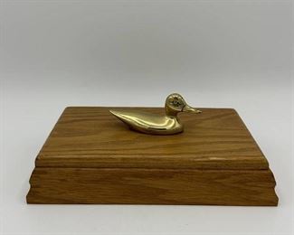 Mallard Duck Domino Wooden Box