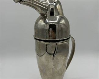 Mid Century Modern Chrome Penguin Cocktail Shaker