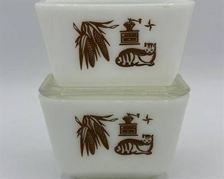 Vintage Pyrex Early American Refrigerator Dishes