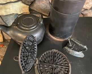 The first cast iron waffle maker I have ever seen.