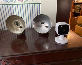 Carbide lamps and camera that watches your every move. I wonder if it has sound and heard me singing "I'm So Excited" by the Pointer Sisters at the top of my lungs.