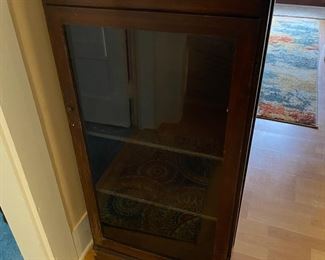 Mahogany curio.