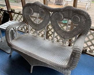 Cool wicker loveseat. 