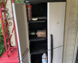 Storage cabinets.