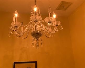 Lucite chandelier.