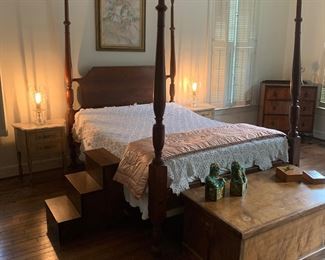 Large four post bed.