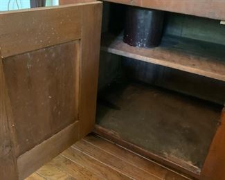 Inside of cabinet.