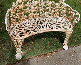 Cute iron bench.