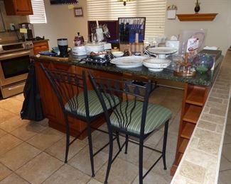 Pair of kitchen counter bar stools