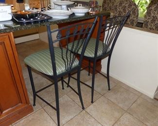 Pair of kitchen counter bar stools