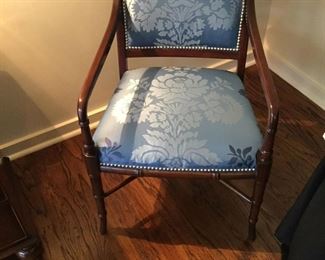 PAIR OF GREAT CHAIRS,WITH FAUX BAMBOO TURNING ON THE LEGS