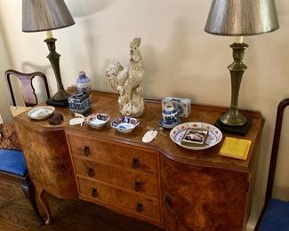 QUEENE ANNE STYLE SERVER GOOD SIZE AND LOTS OF STORAGE