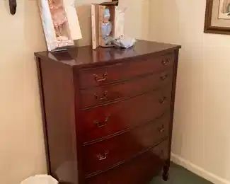 Antique Bow Front Chest of Drawers