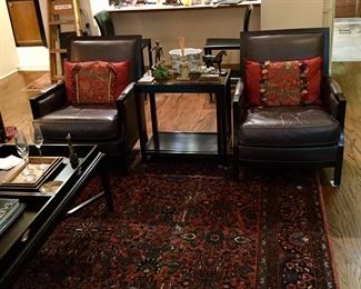 PAIR OF BERNHARDT LEATHER CHAIRS