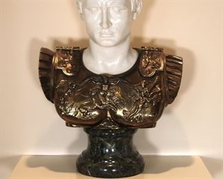 Caesar Agustus Marble Bust copy by G. Ruggeri