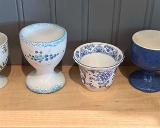 A Collection of Six Egg Coddlers