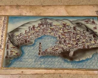 Antique Turkish Map or Book Plate