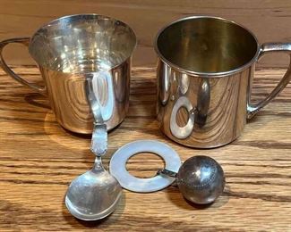 Baby Items Including Baseball Rattle