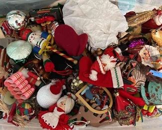 Bin Of Small Holiday Ornaments