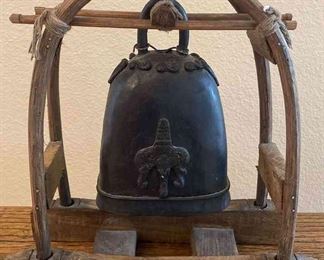Buddhist Thai Elephant Bronze Bamboo Bell