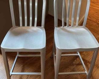 Crate Barrel Metal Bar Stools