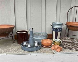 Miscellaneous Pots, Crock, Candle Holder And More