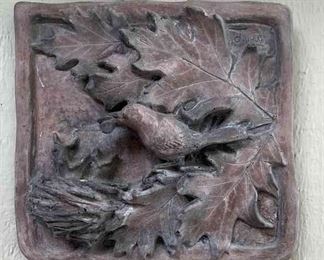 Outdoor Mama Bird Feeding Babies Wall Art