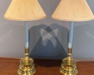 Pair of Brass Table Lamps