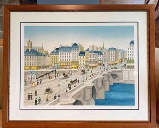 Signed Fanch Ledan Limited Edition Print, Le Pont Neuf