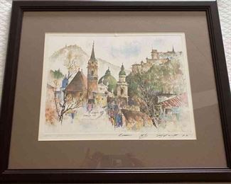 Signed Karin Limited Edition K Salzburg Framed Print