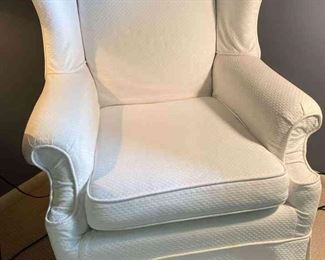 Slip Covered Wing Back Chair