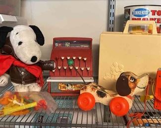 Tom Thumb Cash Register, Snoopy, Fisher Price, Tinkertoys More