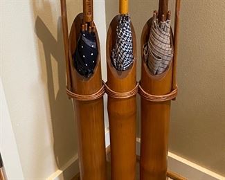 Unique Bamboo Umbrella Stand Wooden Stool