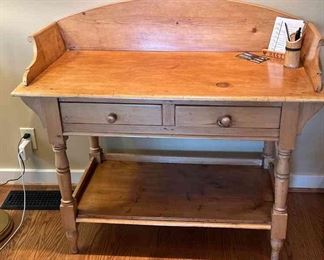 Vintage Wood Console or Dressing Table