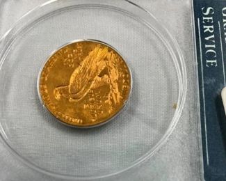 1909 NS61 GOLD $5 INDIAN HEAD COIN