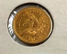 1852 GOLD AU $2 1/2 LIBERTY HEAD