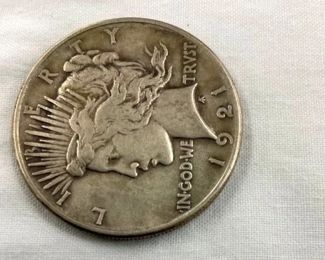 1921 PEACE SILVER DOLLAR