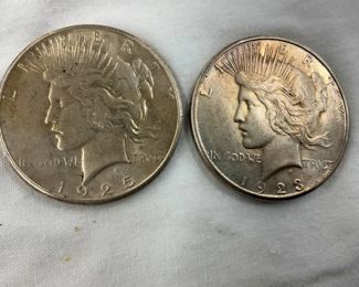 CLOSEUP SILVER DOLLARS