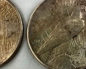 (2) 1923/25 PEACE SILVER DOLLARS