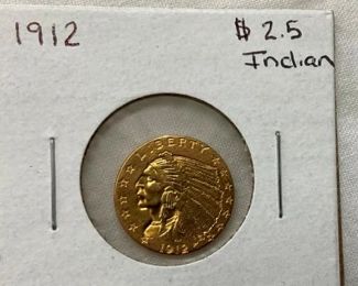 1912 $ 1/2 GOLD INDIAN HEAD
