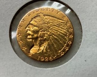 CLOSEUP GOLD COIN