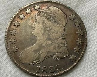 1829 CAPPED BUST 1/2 DOLLAR