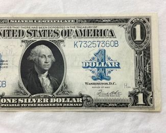SERIES 1923 $1 SILVER CERT.LARGE BILL