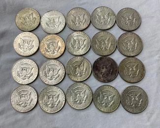 20 40% SILVER KENNEDY HALVES