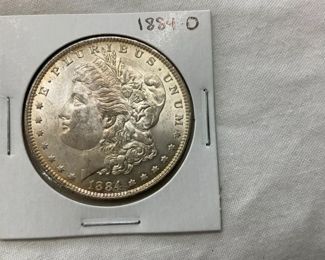 UNC 1884 O MORGAN SILVER DOLLAR