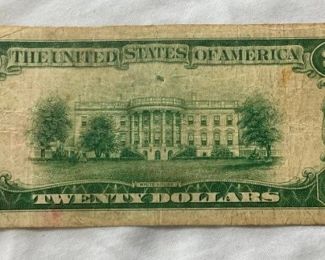 1929 $20 SAN FRASICO REVERSE BANKNOTE