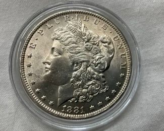 UNC 1881 O MORGAN SILVER DOLLAR